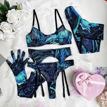 5-Delige Tie Dye Lingerie Set