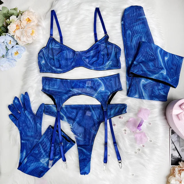 5-Delige Tie Dye Lingerie Set