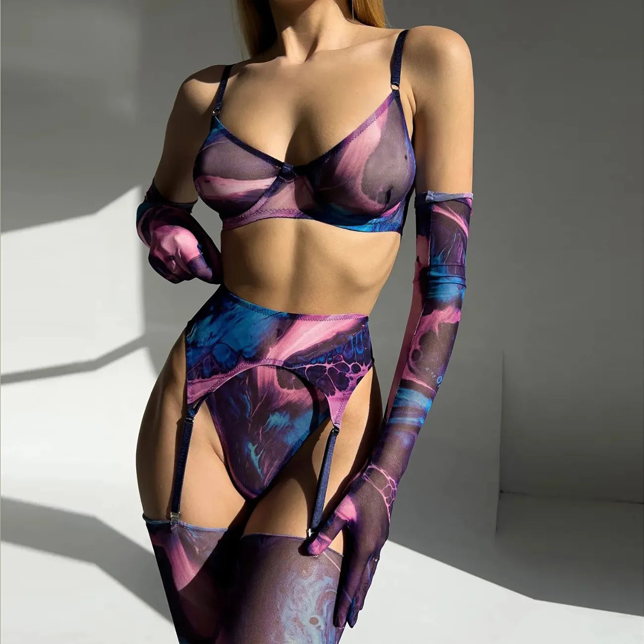 5-Delige Tie Dye Lingerie Set